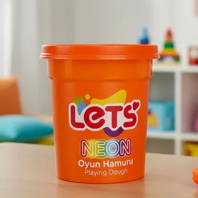 Lets Oyun Hamuru Tek Renk Neon Turuncu 110 G