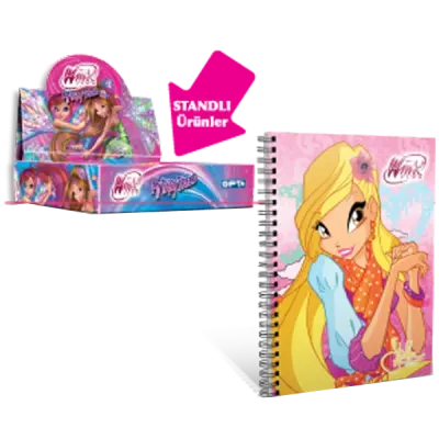 Gıpta Defter Karton Kapak A6 Winx Club ( 36 Lı Stand ) 3120
