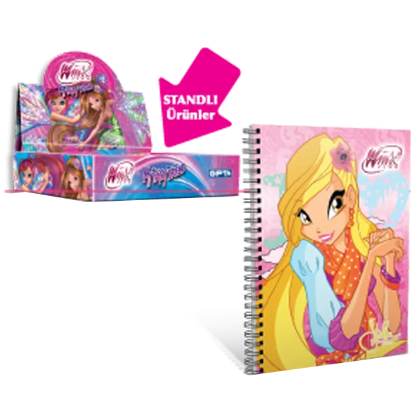 Gıpta Defter Karton Kapak A6 Winx Club ( 36 Lı Stand ) 3120