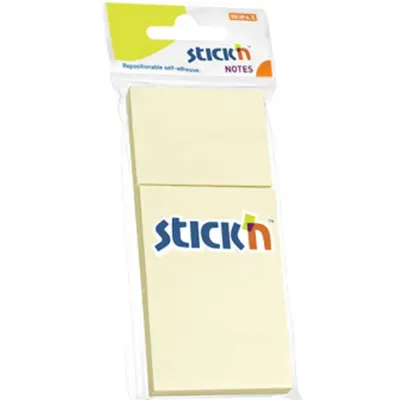 Hopax Stıckn Yapışkanlı Not Kağıdı 100 YP 38x51 Pastel Sarı 3 LÜ 21127
