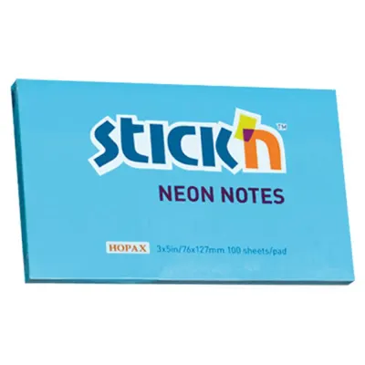 Gıpta Stıckn Not Kağ. Neon Mavi 76x127 MM 100 Y