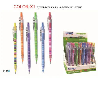 Gıpta Versatil Kalem 0.7 MM ( 48 Li Stand ) 6 Desen K1950