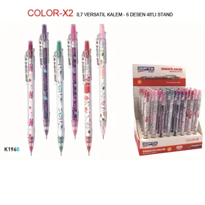 Gıpta Versatil Kalem 0.7 MM ( 48 Li Stand ) 6 Desen K1960