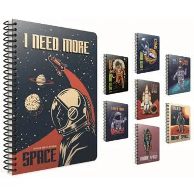 Gıpta Space Spiralli Karton Kapak Defter A4 80 YP Çizgili