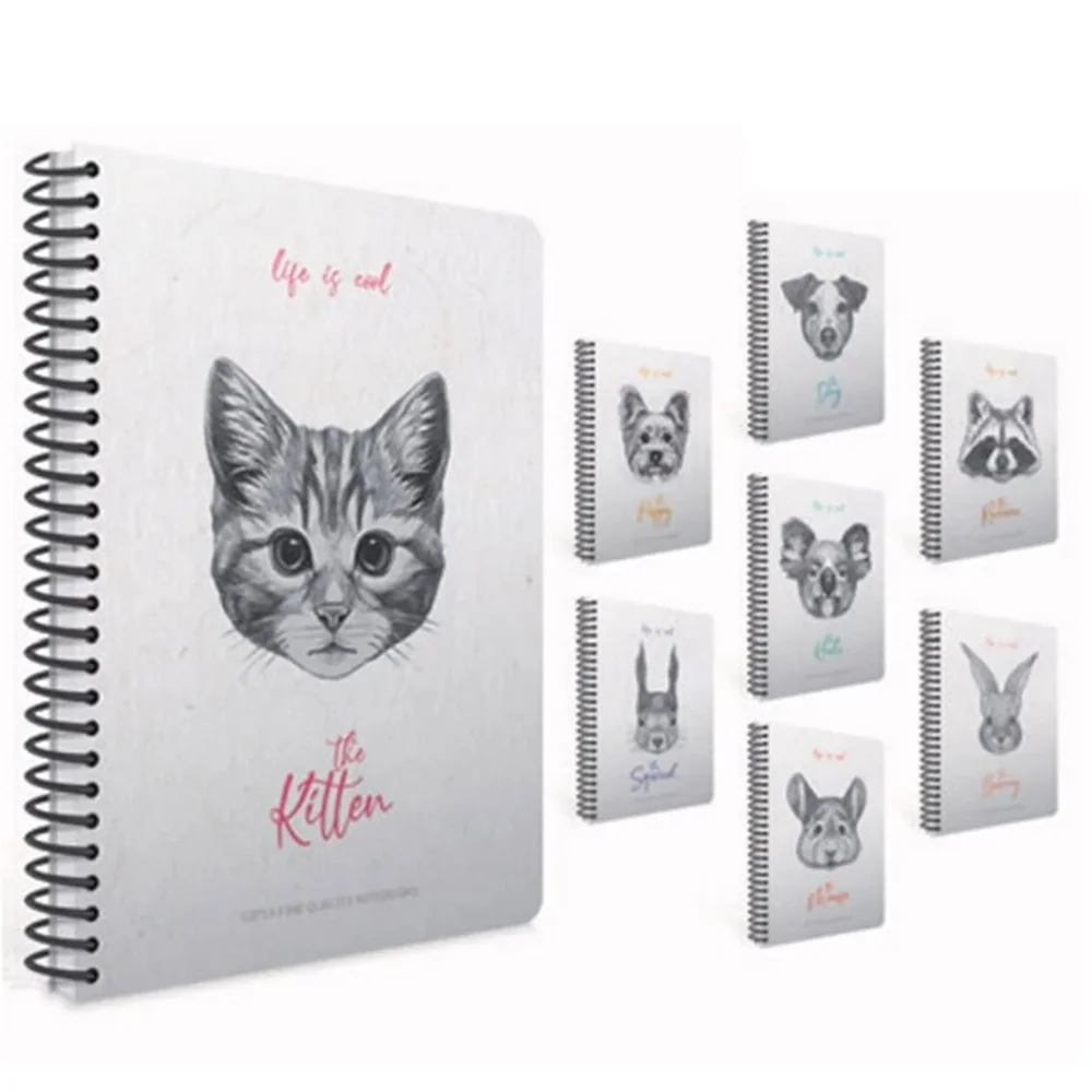 Gıpta Lıfe Is Cool Spiralli Sert Kapak Defter 19x26 120 YP Kareli