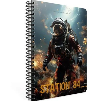 Gıpta Statıon Spiralli Karton Kapak Defter A4 80 YP Kareli