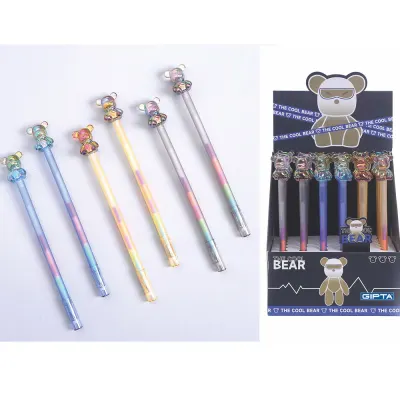 Gıpta Jel Kalem-bear Raınbow Renkli 24 Lü