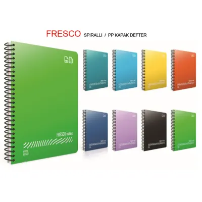 Gıpta Fresco Spiralli Plastik Kapak Defter A4 72 YP Çizgili 4932