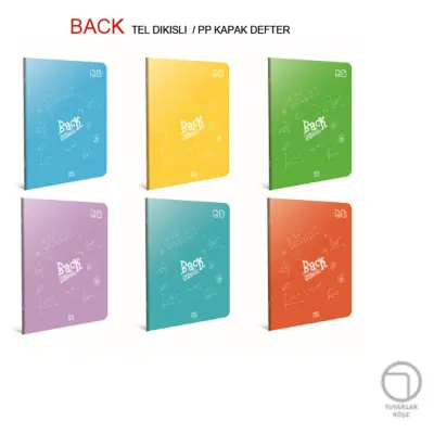 Gıpta Back Tel Dikiş Plastik Kapak Defter A5 40 YP Çizgili 4989