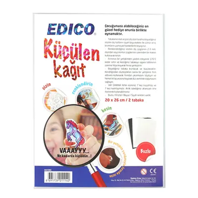 Edico Küçülen Kağıt Buzlu 20x26 Cm 2 Li