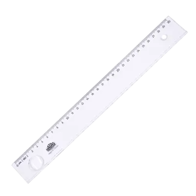 Hatas Standart Cetvel Plastik Mercekli Geniş 30 CM 0161
