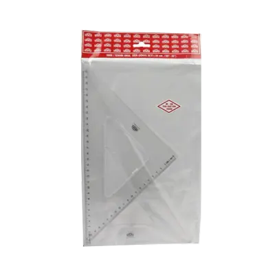 Hatas Öğrenci Gönye Seti 45-60 Derece Plastik 32 CM 0808