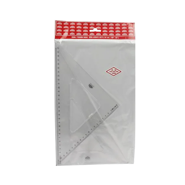 Hatas Öğrenci Gönye Seti 45-60 Derece Plastik 32 CM 0808