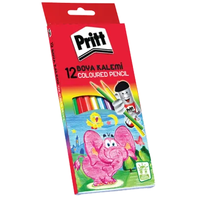 Pritt Kuru Boya Karton Kutu Tam Boy 12 Renk 1219734