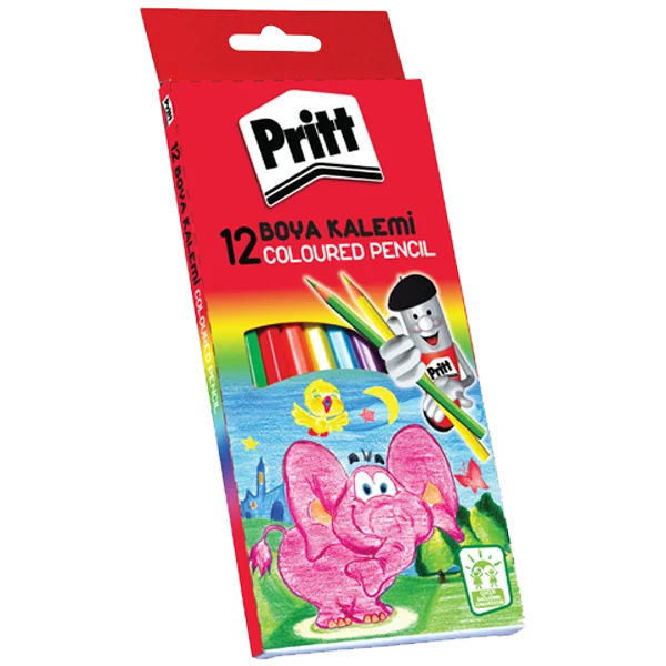 Pritt Kuru Boya Karton Kutu Tam Boy 12 Renk 1219734