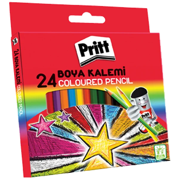 Pritt Kuru Boya Karton Kutu Tam Boy 24 Renk 1221351