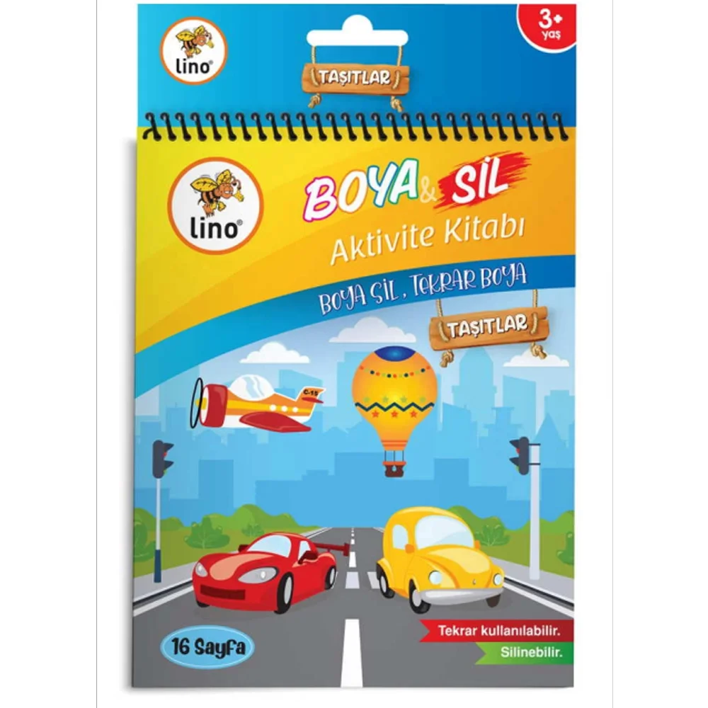 Lino Boyama Kitabı Boya &amp; Sil Aktivite Araçlar Silinebilir BS-1001