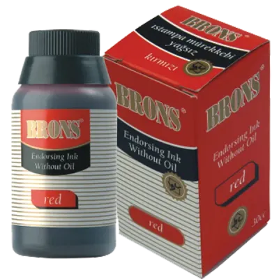 Brons Istampa Mürekkebi Yağlı 30 CC Kırmızı BR-316