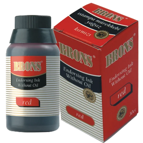 Brons Istampa Mürekkebi Yağlı 30 CC Kırmızı BR-316
