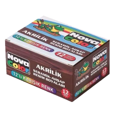 Nova Color Akrilik Boya Şişe 30 CC 12 Renk NC-179