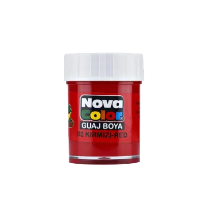 Nova Color Guaj Boya Şişe 12 Lİ Kırmızı NC-104