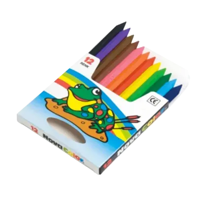 Nova Color Mum Pastel Boya Karton Kutu Yarım Boy Köşeli 12 Lİ NC-1112