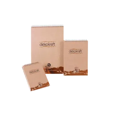 Keskin Color Bloknot Dekokraft Spiralli Çizgili A4 100 YP 144001-99