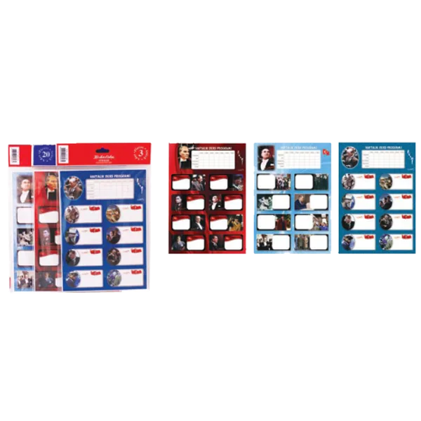 Keskin Color Okul Etiketi Atatürk Ders Programlı 3 LÜ 220131-99