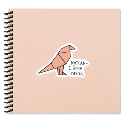 Keskin Color Sticker Defter Hisli Şeyler 16x15 50 YP Çizgili Stickerli Defter Katlandığıma Değdi