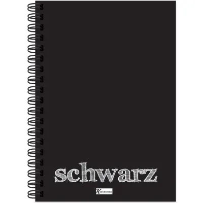 Keskin Color Defter Plastik Kapak Spiralli Schwarz 14x20 40 YP Düz 350510-99