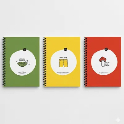 Hisli Şeyler Spiralli Karton Kapak Stic Defter 18,5x25 80 YP Kar.500623-99
