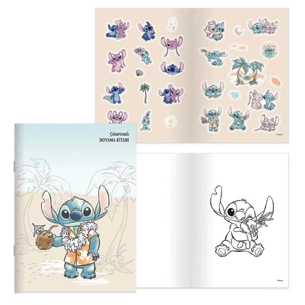 Lilo&amp;stitch 20*28 8yp.çıkartmalı Boyama Kitabı