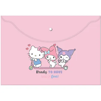 Hello Kitty And Friends Çıtçıtlı Dosya Plastik A4 120770-13