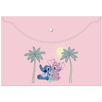 Lilo&amp;stitch Çıtçıtlı Dosya Plastik A4 120770-14
