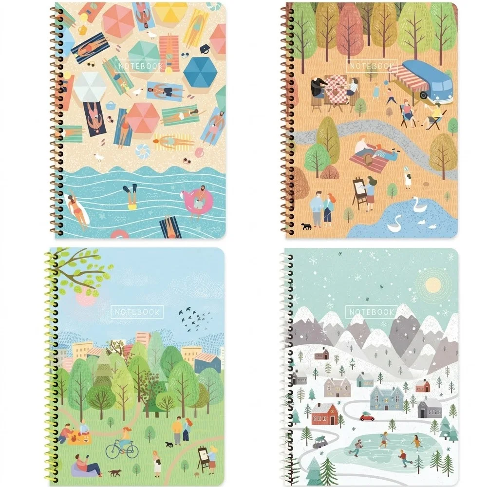 Keskin Color Defter Karton Kapak Spiralli Mevsimler 16,5x22,5 80 Yp