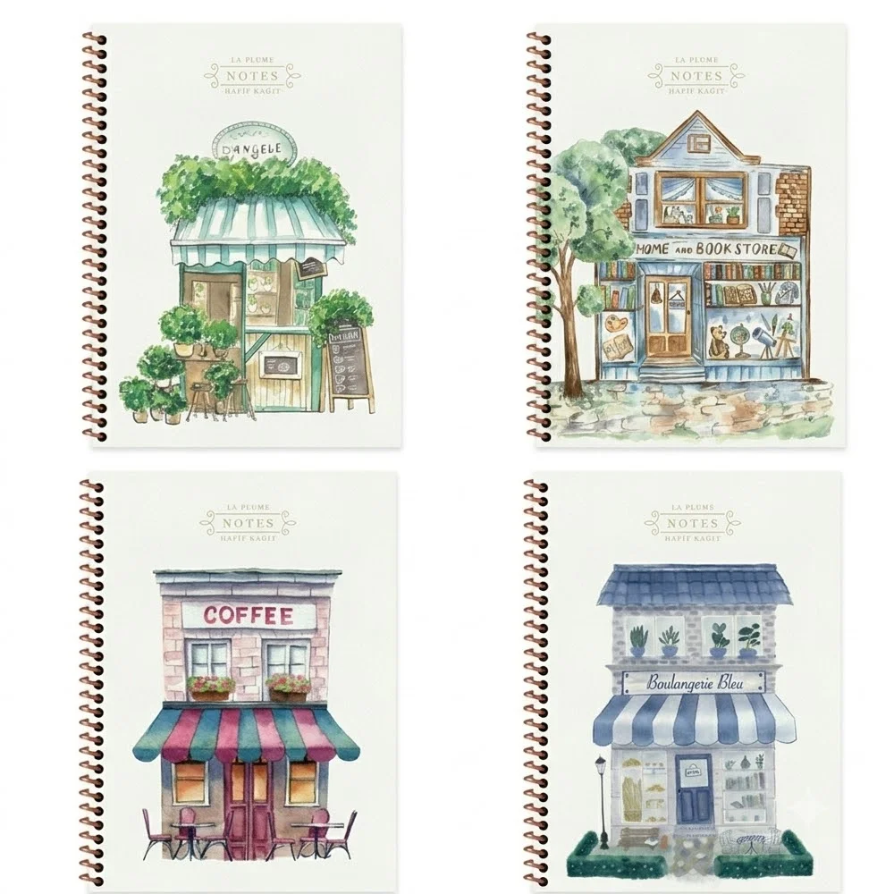 Keskin Color Defter Spiralli Karton Kapak 16,5x22,5 80 Yp.Kareli La Plume Shop