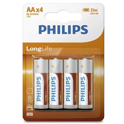 Philips Longlife Kalem Pil AA 4 Lü Ph-r6l4b/10