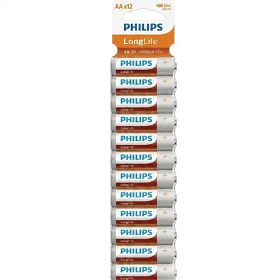 Philips Longlife Kalem Pil AA 12 Li