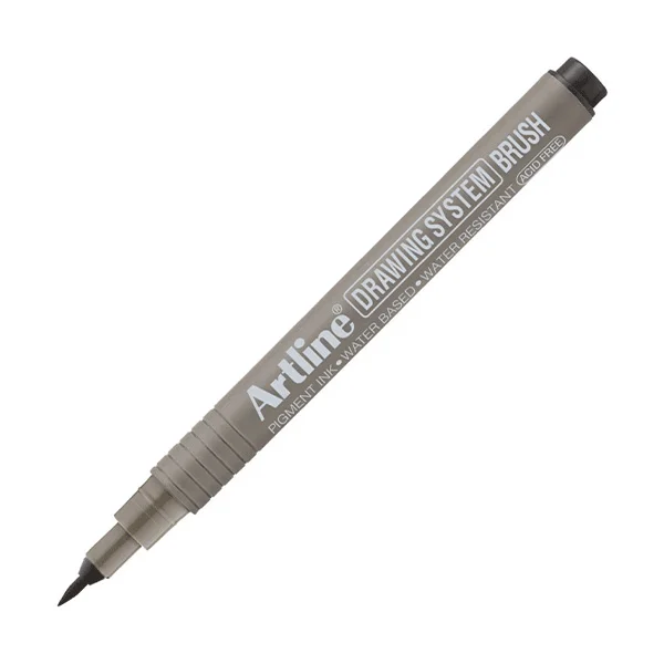 Artline Çizim Kalemi Drawing System Fırça Uç Siyah EK-23FN