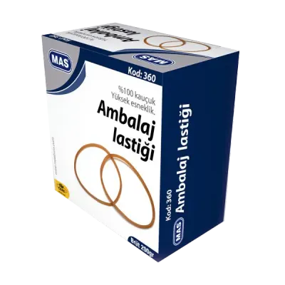 Mas Ambalaj Lastik Kutu %100 Kauçuk 200 GR 360