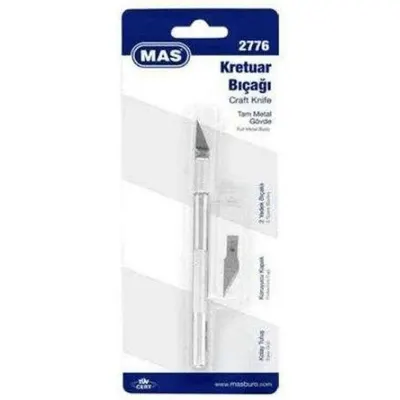Mas Kretuar Maket Bıçağı+2 Yedekli Blister 2776