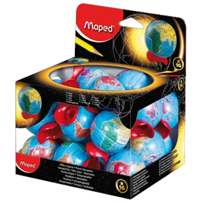 Maped Öğrenci Kalemtıraşı Globe Metal Küre Hazneli 16 LI 51111