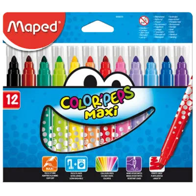 Maped Keçeli Boya Kalemi Maxi 12 Renk 846020
