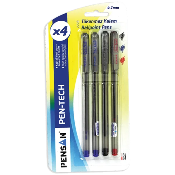 Pensan Tükenmez Kalem Pen Tech 0.7 MM Siyah 2228