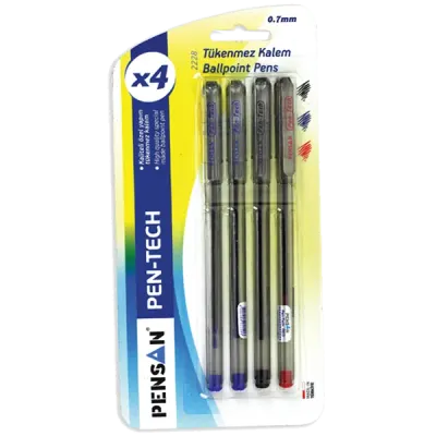 Pensan Tükenmez Kalem Pen Tech 0.7 MM Kırmızı 2228