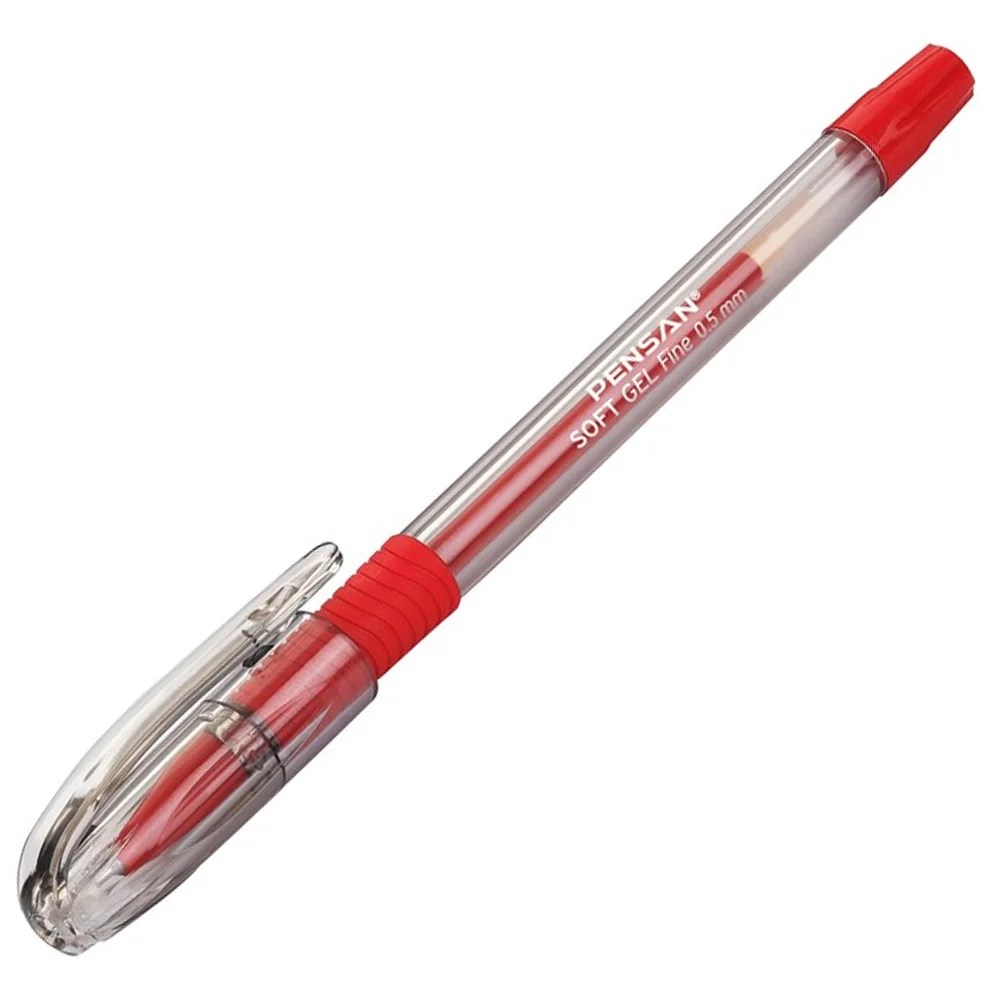 Pensan Tükenmez Kalem Soft Gel Fıne Kırmızı 0.5 MM 2420