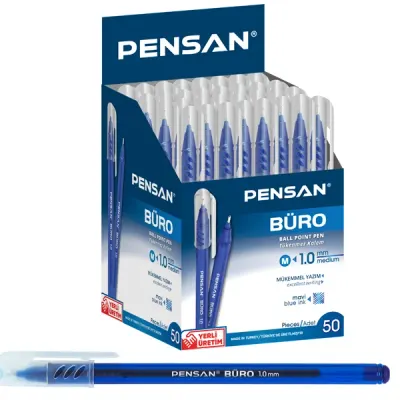 Pensan Tükenmez Kalem Büro 1 MM Mavi 50 Li 2270