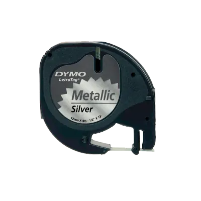 Dymo Letratag Şerit Metalik 12 MMx4 MT Gri 91208