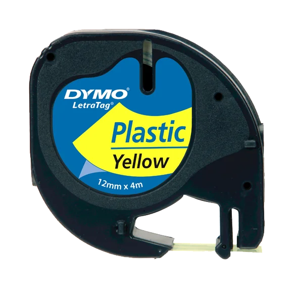 Dymo Letratag Şerit Plastik 12 MMx4 MT Sarı 91202