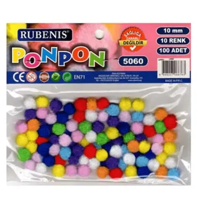 Rubenis Pon Pon 10 MM 10 Renk Karşk 5060
